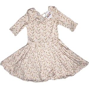 Dot Dot Smile Girls 5 6 Aztec Triangles White Ballerina Twirl‎ Dress V-Neck NWT